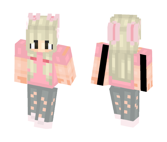 girl // pink bunny - Girl Minecraft Skins - image 1