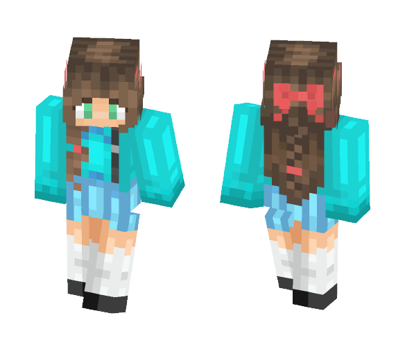 Blue Summer Girl - Girl Minecraft Skins - image 1
