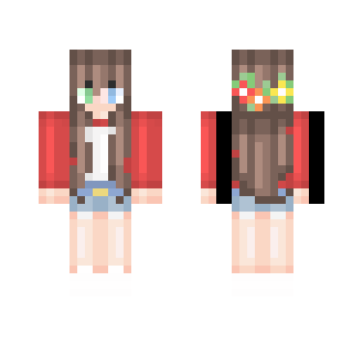 Red Twin Girl ; Mine.Able Req - Girl Minecraft Skins - image 2