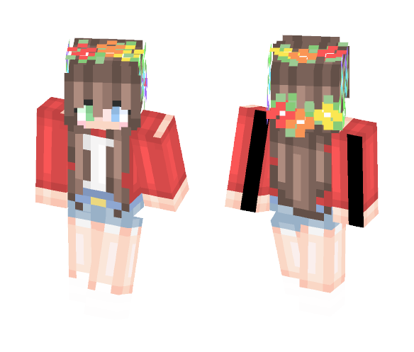 Red Twin Girl ; Mine.Able Req - Girl Minecraft Skins - image 1