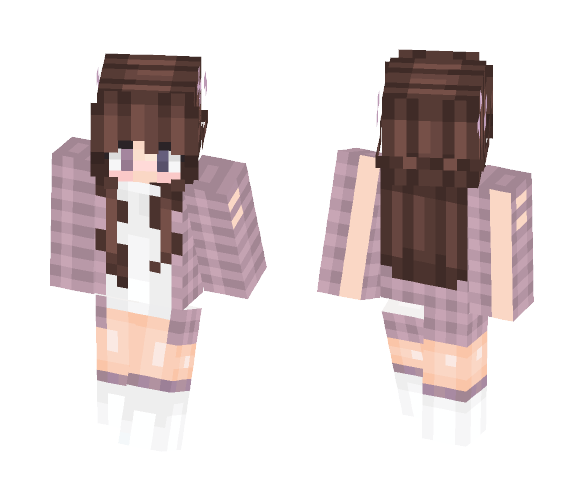 Pink Flannel Girl - Girl Minecraft Skins - image 1