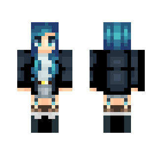 blue blue and more blue - Female Minecraft Skins - image 2