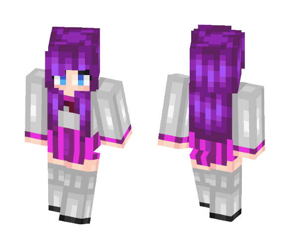 ~Purple And Pink School Girl~ - Female Minecraft Skins - image 1