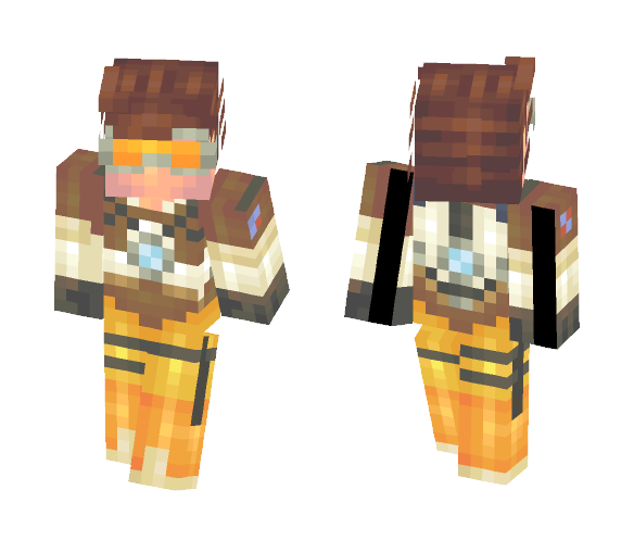 Tracer from Overwatch (requested) - Female Minecraft Skins - image 1