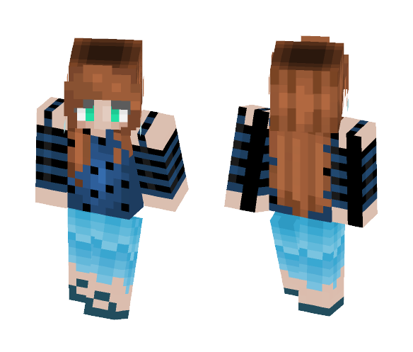 Blue & Black - Female Minecraft Skins - image 1