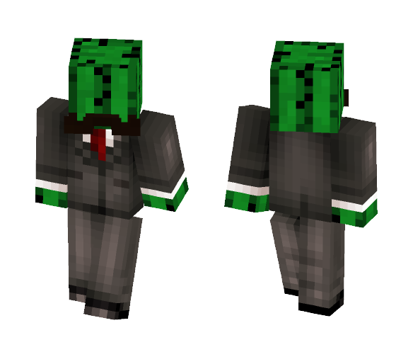 Cactus in Suit w/ Mustache - Other Minecraft Skins - image 1