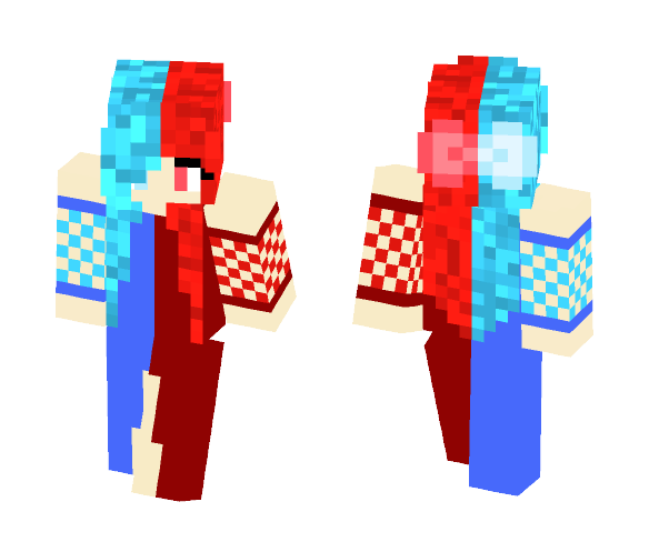 Half Fire-Half Water Girl - Girl Minecraft Skins - image 1