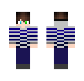 Blue/Gray Hoodie Boy - Boy Minecraft Skins - image 2