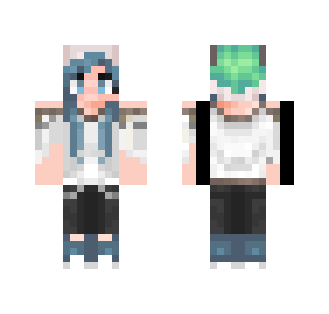 The Girl With Hat And Ears - Girl Minecraft Skins - image 2