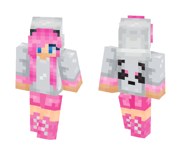 ☮ Bubblegum Panda Hoodie ☮ - Female Minecraft Skins - image 1