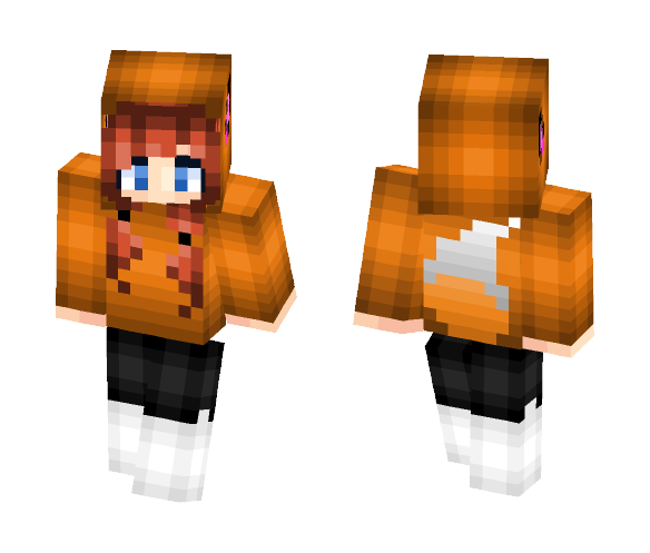 Fox Hoodie - Female Minecraft Skins - image 1