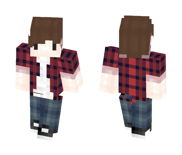Hipster Flannel Boy - Boy Minecraft Skins - image 1