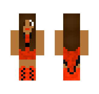 Fire Dress - Female Minecraft Skins - image 2