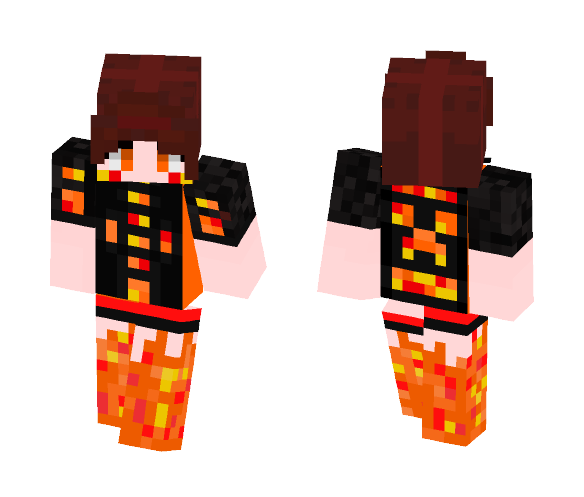Blazeon Warrior (F) - Female Minecraft Skins - image 1