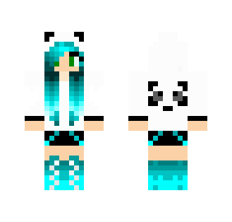 cute blue haired panda - Female Minecraft Skins - image 2