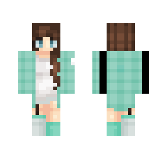 teal plaid - Female Minecraft Skins - image 2