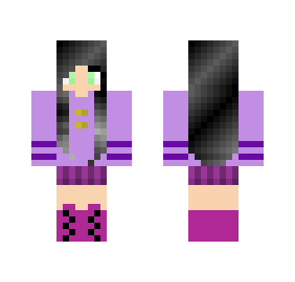 Black haired girl - Color Haired Girls Minecraft Skins - image 2