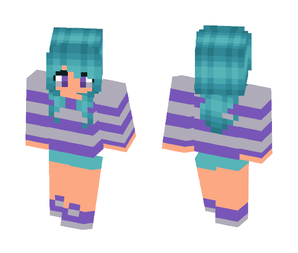 BLUE HAIR - Female Minecraft Skins - image 1