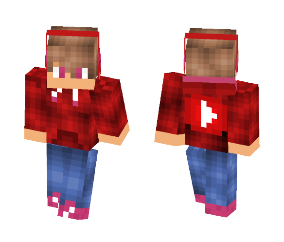 Purple And Red Youtuber - Male Minecraft Skins - image 1