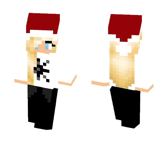 Girl with Santa hat - Girl Minecraft Skins - image 1