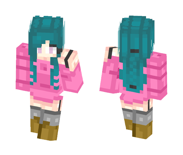 Pink Sweater... - Female Minecraft Skins - image 1