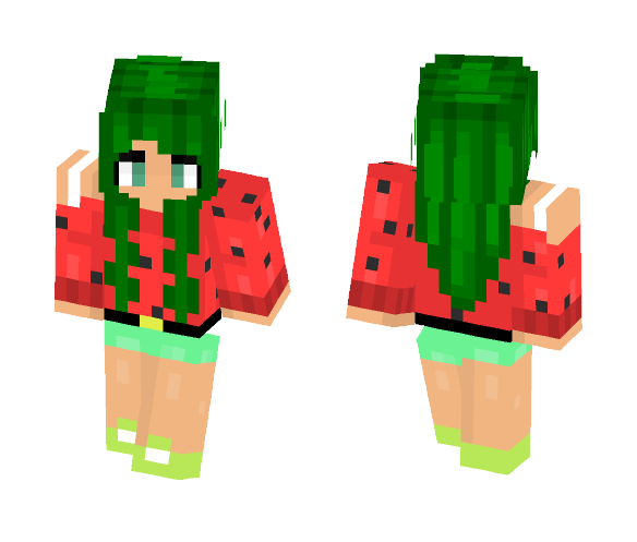 watermelon boy minecraft skin
