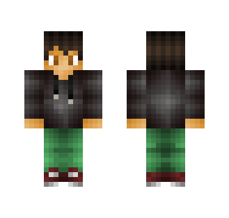 Hoodie boy {Black} - Boy Minecraft Skins - image 2