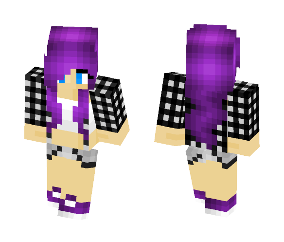 Cute Purple Skater Girl - Cute Girls Minecraft Skins - image 1