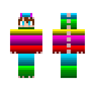 Rainbow Dino Man - Male Minecraft Skins - image 2