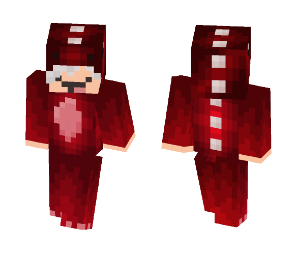 Red Dinosaur onesie - Male Minecraft Skins - image 1