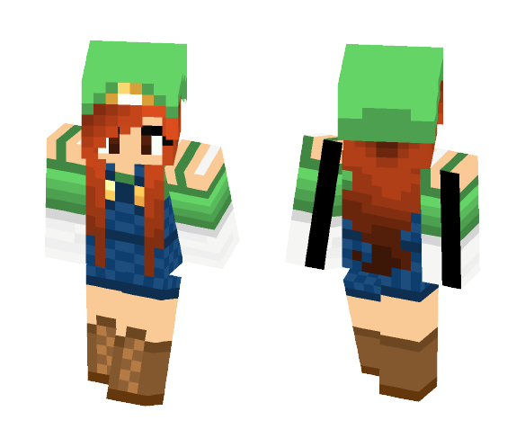 Luigi Girl - Girl Minecraft Skins - image 1