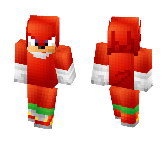 Knuckles the echidna (from Sonic X) - Male Minecraft Skins - image 1