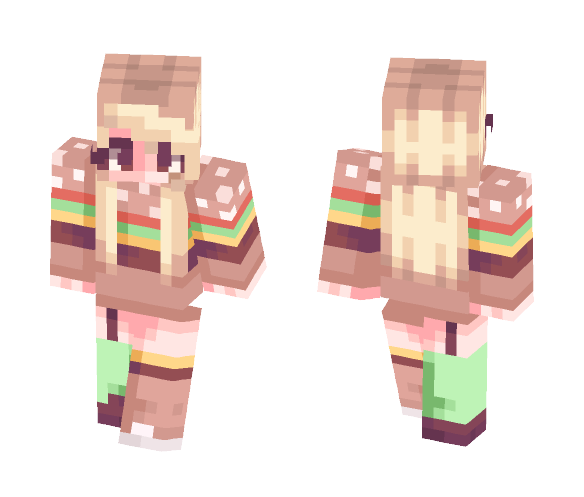 burger queen ???? ( + boy version ) - Boy Minecraft Skins - image 1