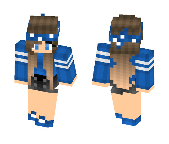 Girl with blue - Girl Minecraft Skins - image 1
