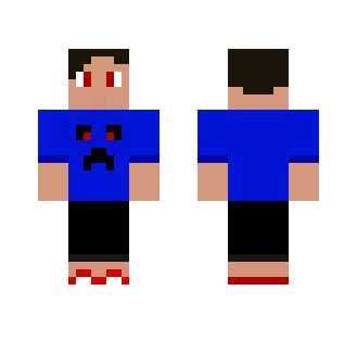 ~~Blue creeper shirt guy~~ - Male Minecraft Skins - image 2