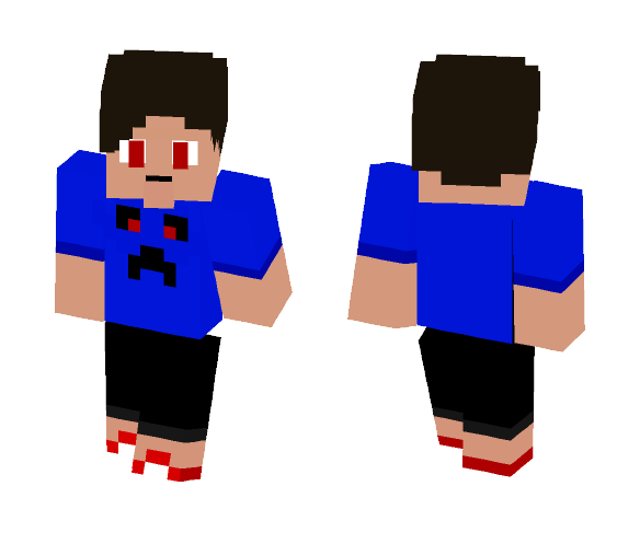 ~~Blue creeper shirt guy~~ - Male Minecraft Skins - image 1