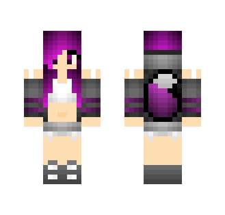 cute neko purple teen girl - Cute Girls Minecraft Skins - image 2