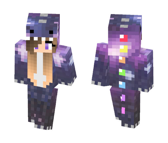 Dinosaur Rainbow Girl - Girl Minecraft Skins - image 1