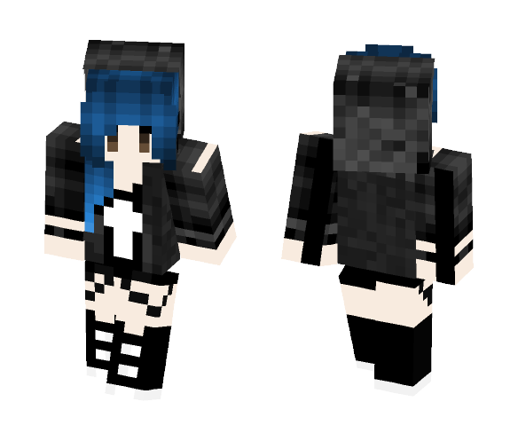 Dark blue hair - Female Minecraft Skins - image 1