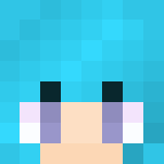 Blue Hair Girl Who Likes Undertale! - Color Haired Girls Minecraft Skins - image 3