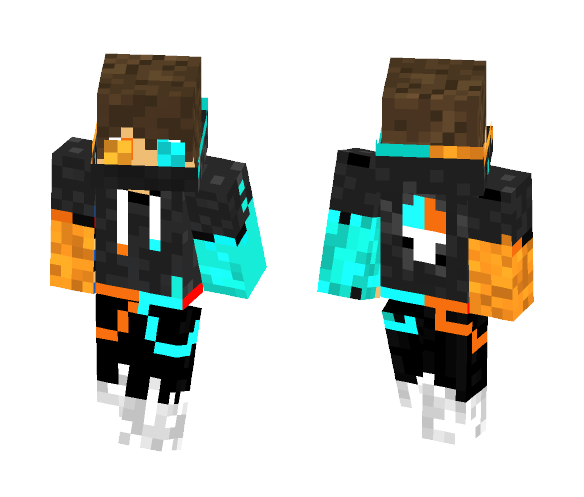Fire And Ice Guy - Male Minecraft Skins - image 1