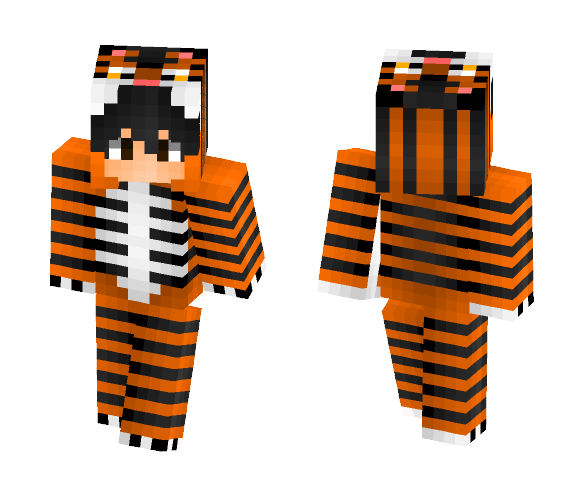 Taiyo Tiger Hoodie - Male Minecraft Skins - image 1