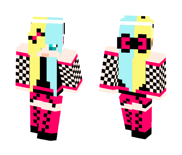 Blue and Blonde Cute DJ - Female Minecraft Skins - image 1