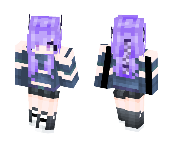 Purple & Blue Madness. - Female Minecraft Skins - image 1