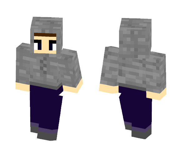stone hoodie - Male Minecraft Skins - image 1
