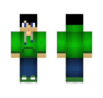 Green Hoodie [Male] - Male Minecraft Skins - image 2