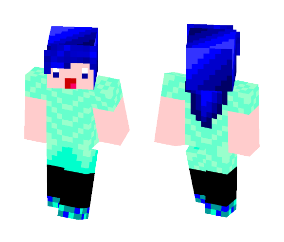 Kawaii Blue Gal - Kawaii Minecraft Skins - image 1