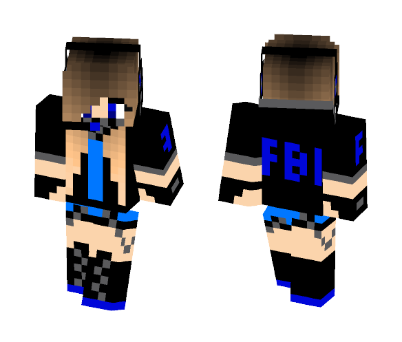 FBI girl - Girl Minecraft Skins - image 1