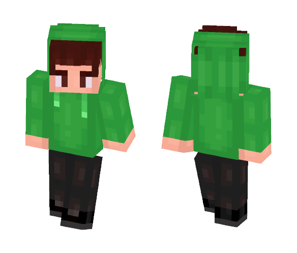 Green Hoodie - Male Minecraft Skins - image 1