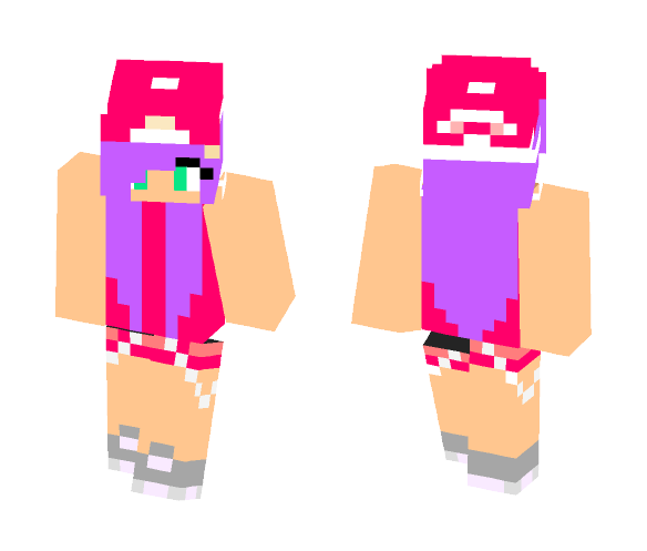 Purple Haried Girl - Girl Minecraft Skins - image 1